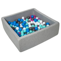 Bällebad Ballpool Kugelbad Bällchenbad Kinder-Pool mit 300 Bällen/90x90cm